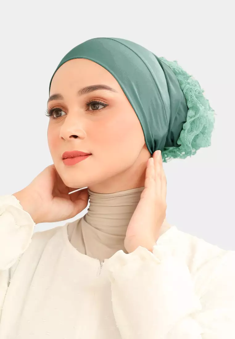 Ciput Hijab Brukat Inner Turkey Brocade - Sea Breeze