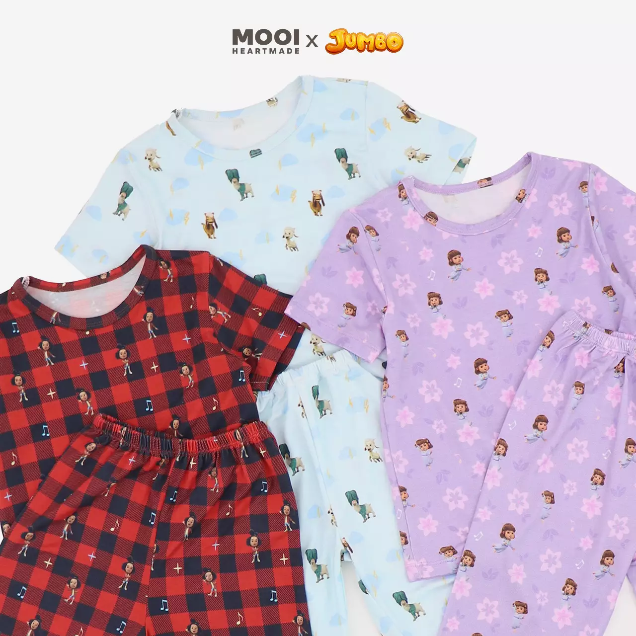 Mooi x Jumbo Setelan Anak Unisex Tencel Short Pajamas Kids - Nurman