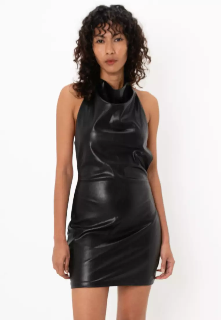 faux leather mini dress zara Zara Mini Faux Leather Dress by Zara