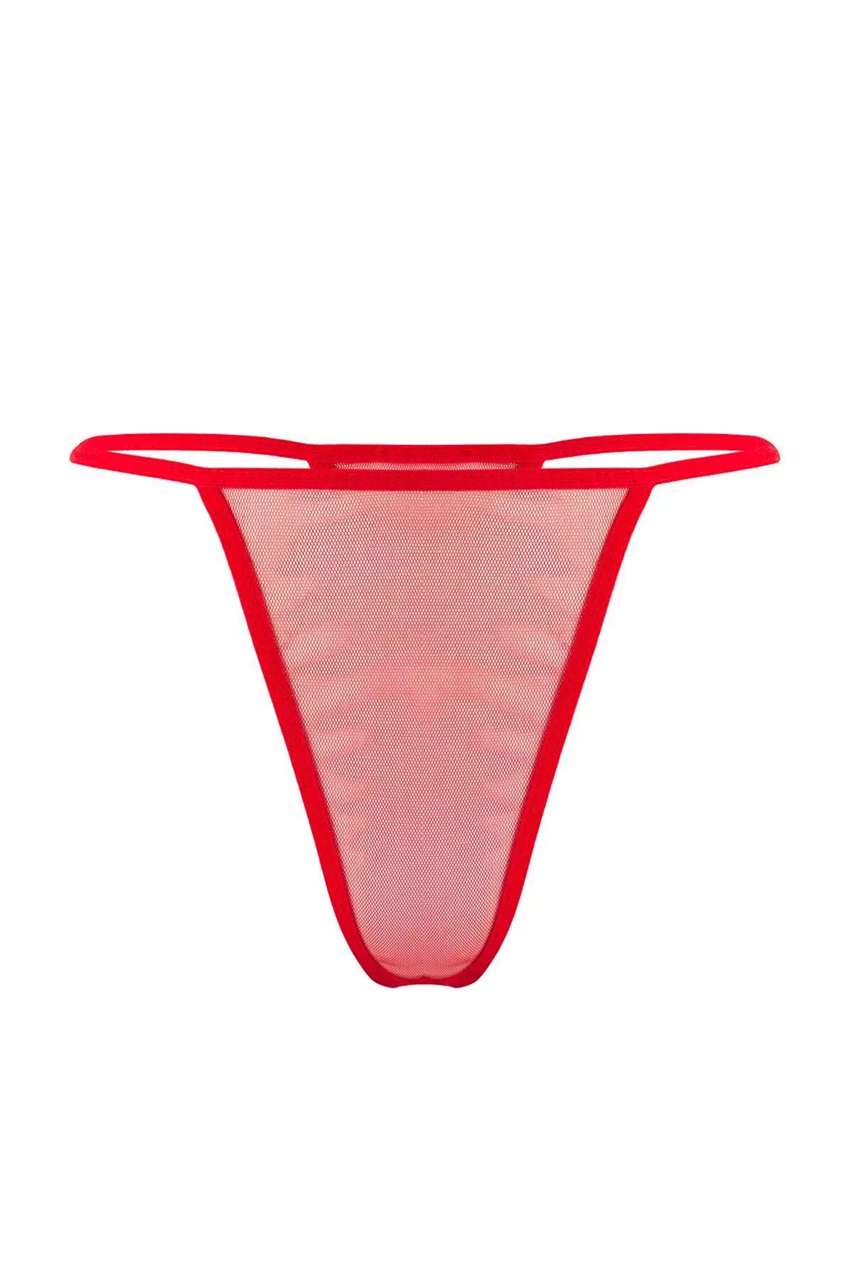 Red Tulle Garter Plain Uncovered Babydoll