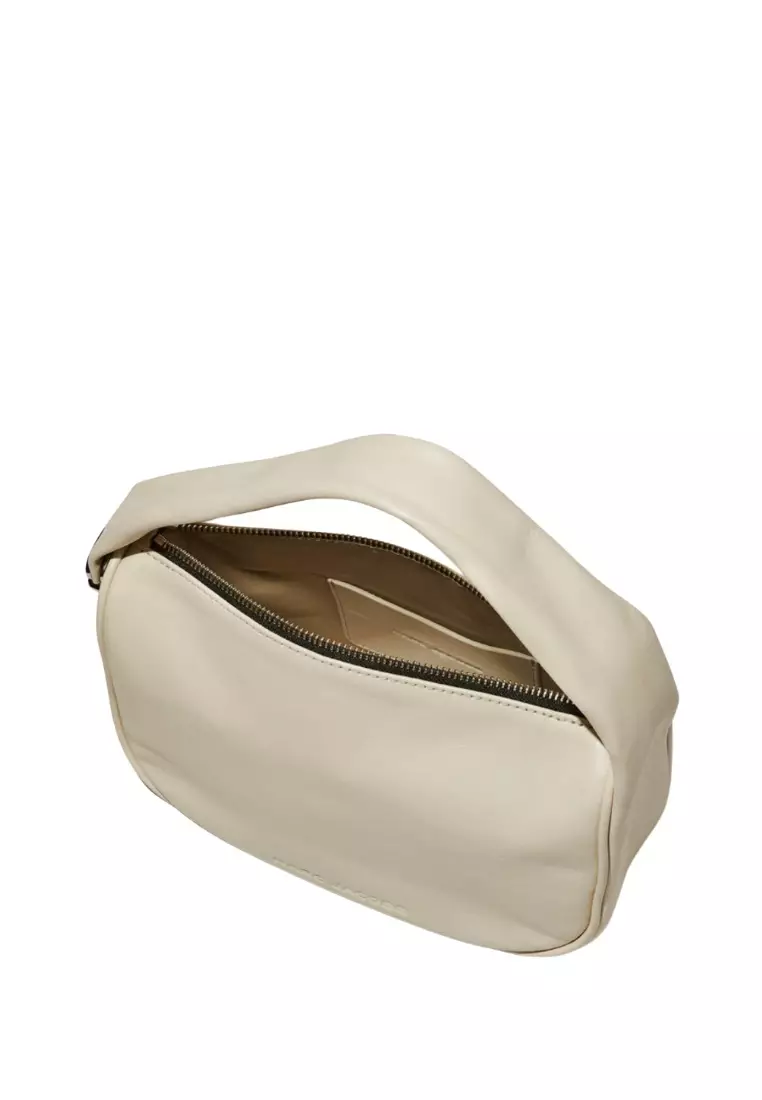 Pushlock Leather The Mini Hobo Cloud White