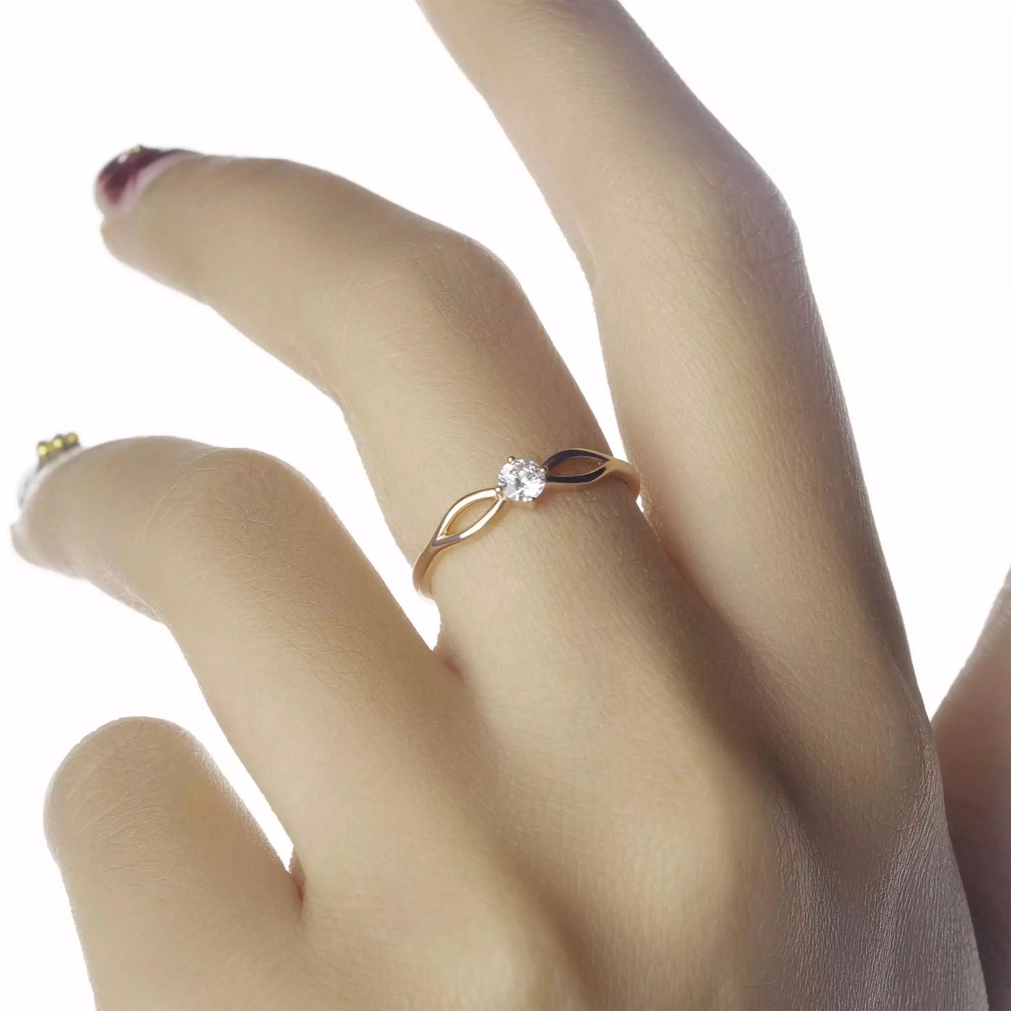 Cincin Emas 7k - Mira Gold Ring - Adorn Collection 01 - Juene Jewelry