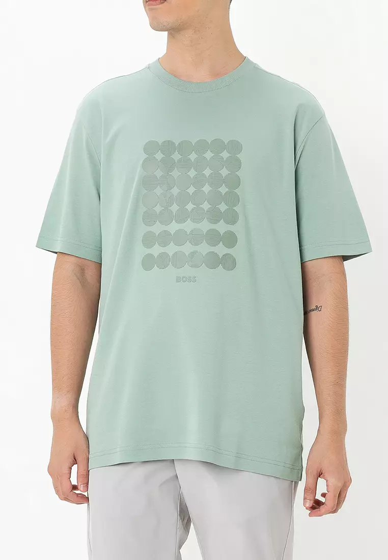 Buy BOSS Print Crew Neck T-Shirt BOSS Green 2025 Online ZALORA