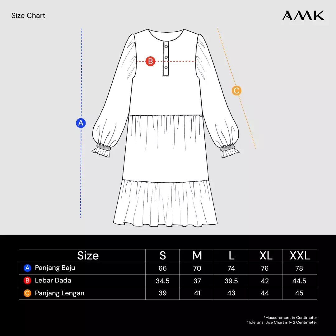 AMK Sarimbit Keluarga Set Bakhati Series Black Girl Dress Anak