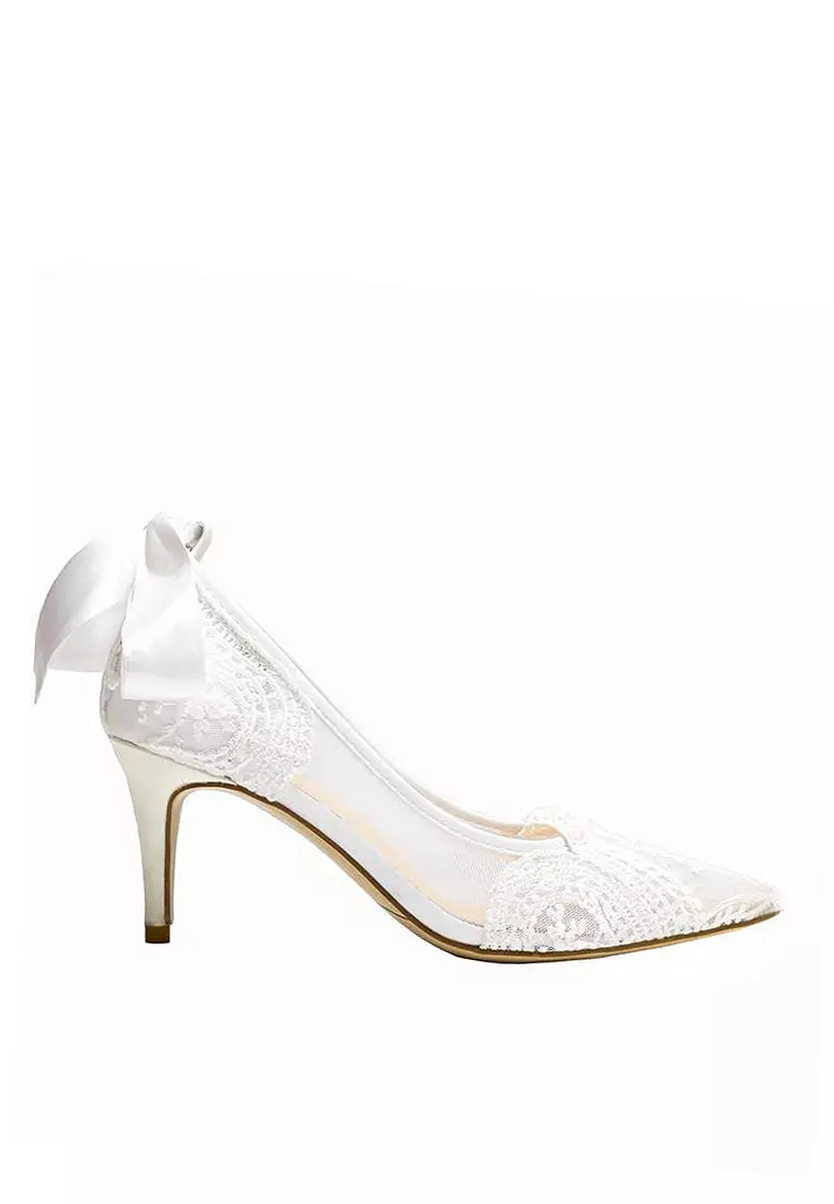 Discount on Twenty Eight Shoes  shoes - SKU: VANSA 6cm Sexy See-through Lace Mid Heel Shoes VSW-Pzz01.6