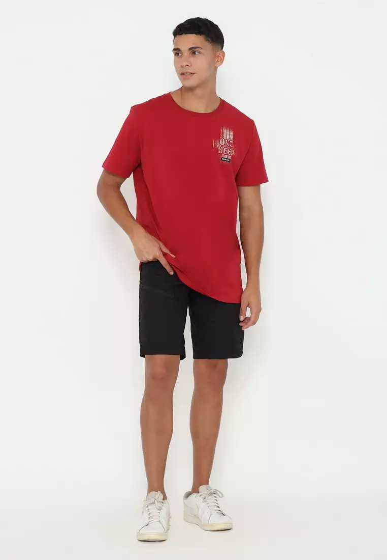 POLICE Celana Pendek Cargo Parasut Kantong Zipper Regular Fit Pria