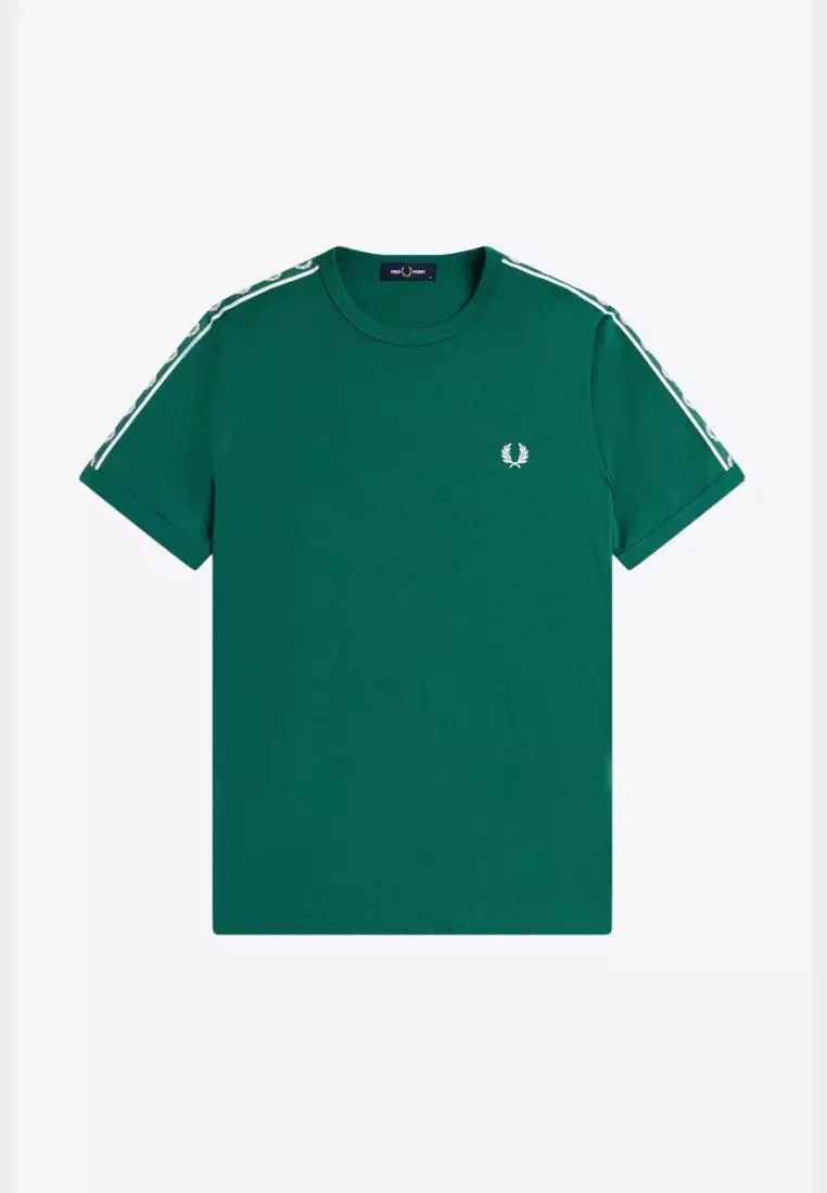 Fred Perry M4613 Contrast Tape Ringer T-Shirt (Sport Green)