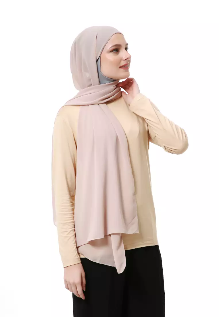 Zhalika Phasmina Motif Polos High Premium Quality - Sand