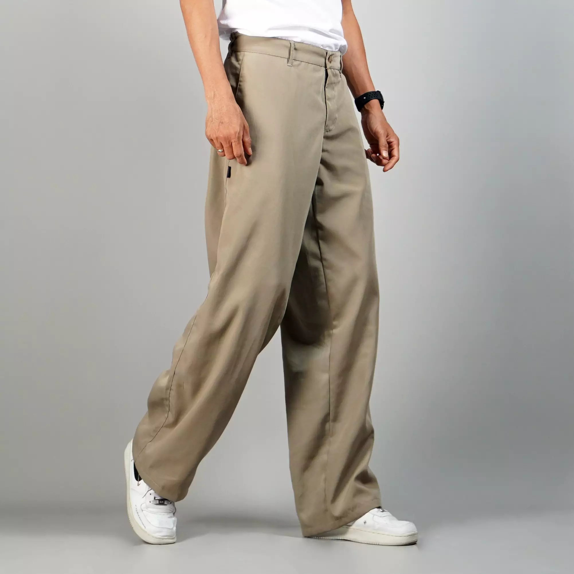 ROCKY Celana Loose Pria Loose Pant Pria Celana Loose Fit - BEIGE