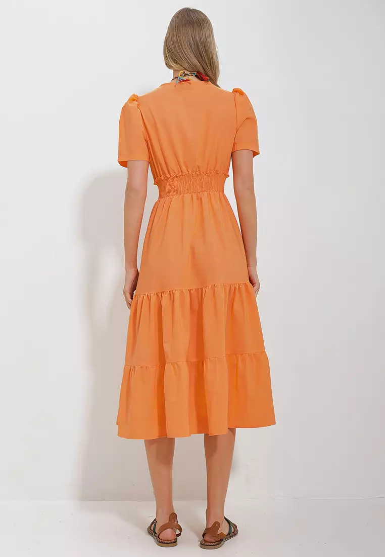 Buy Alacati Tiered Midi Dress Online | ZALORA Malaysia