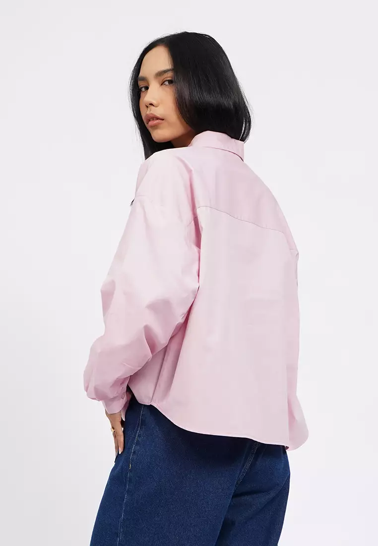 Balloon Sleeve Blouse with Fancy Button