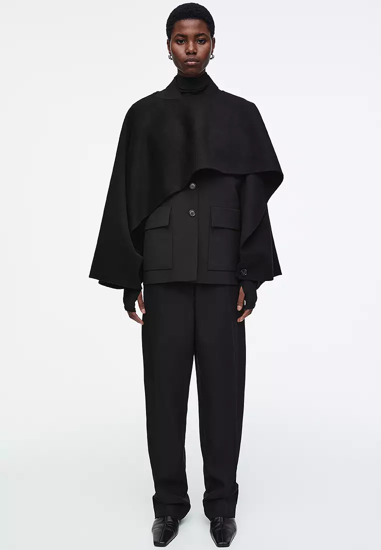 Buy COS Double-Faced Wool Hybrid Cape 2025 Online | ZALORA