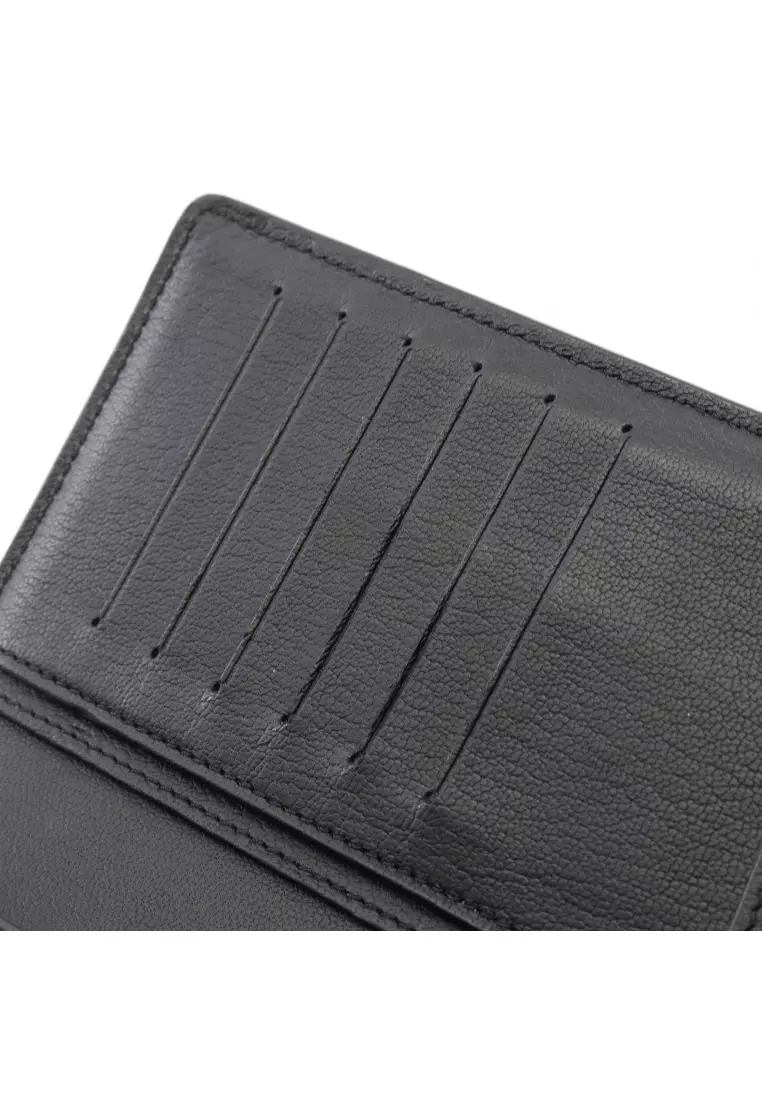 Pre-Loved Louis Vuitton Portefeuil Brother Bi-fold Long Wallet Crocodile Mat black gray