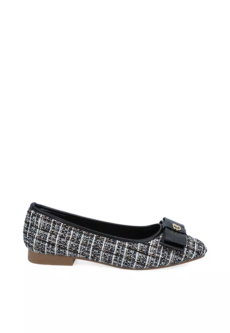 Discount on Carlo Rino  shoes - SKU: Black Marietta Tweed Ballerinas