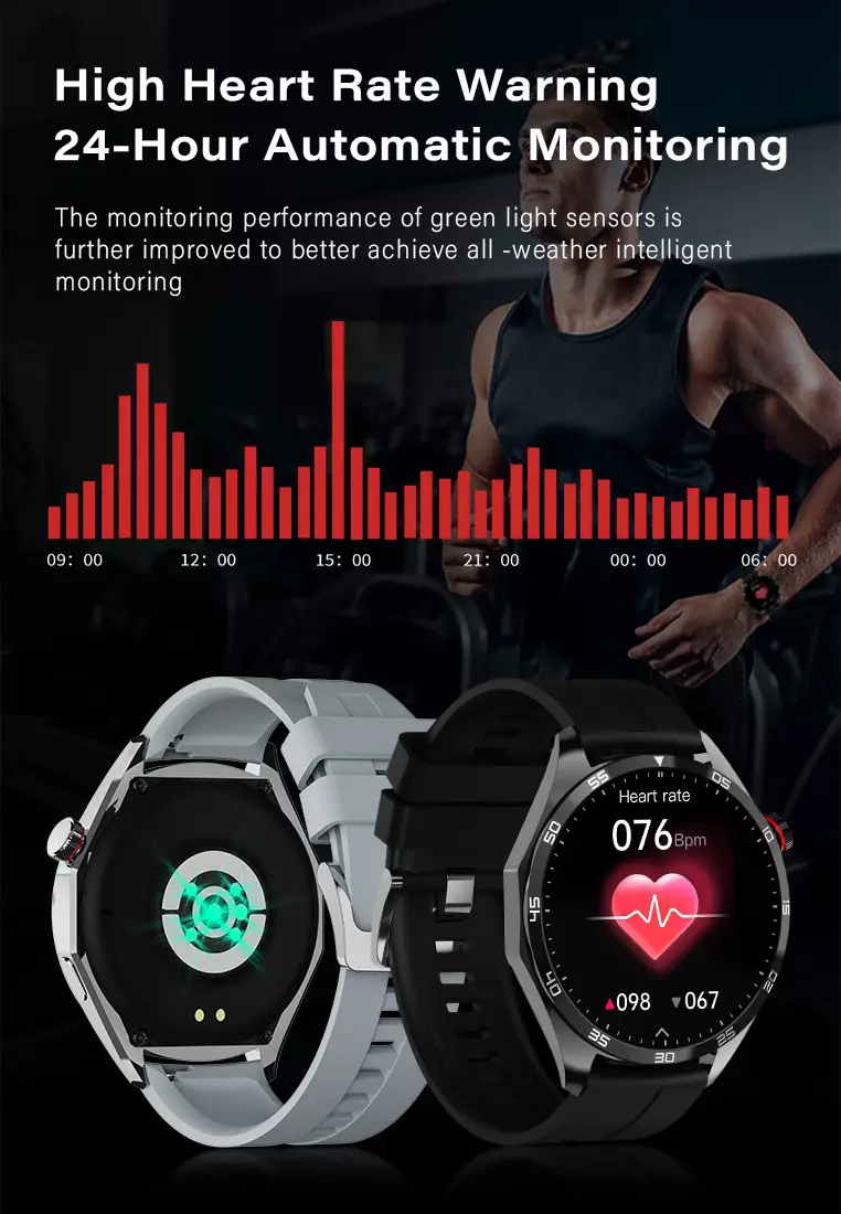 Smart Watch U19 Zinc Alloy Shell Strong Battery Life Health Management Jam Pintar AI Voice Assistant grey