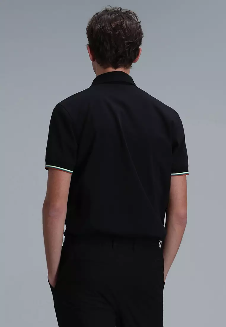 Polo Shirt with Piping Detail