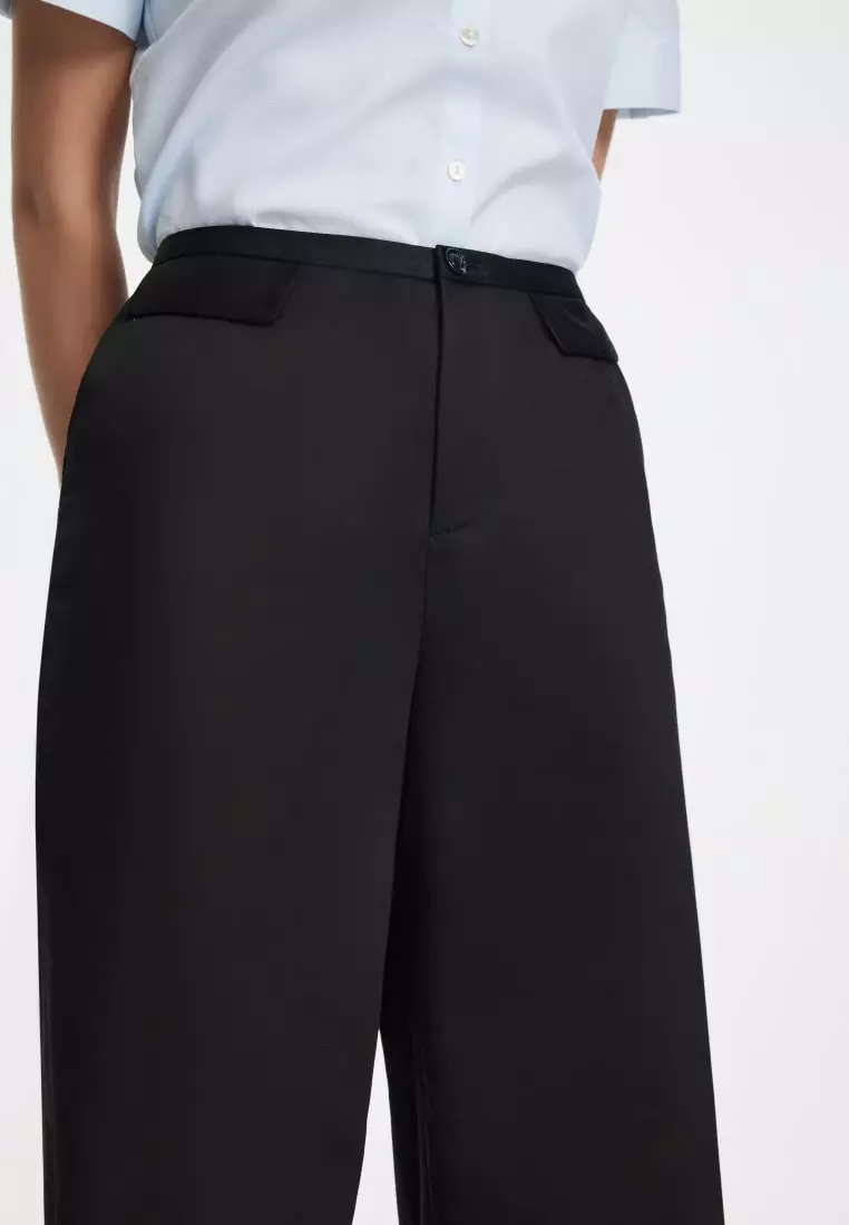 Buy G2000 Remi Satin Cropped Straight Leg Pants 2024 Online | ZALORA ...