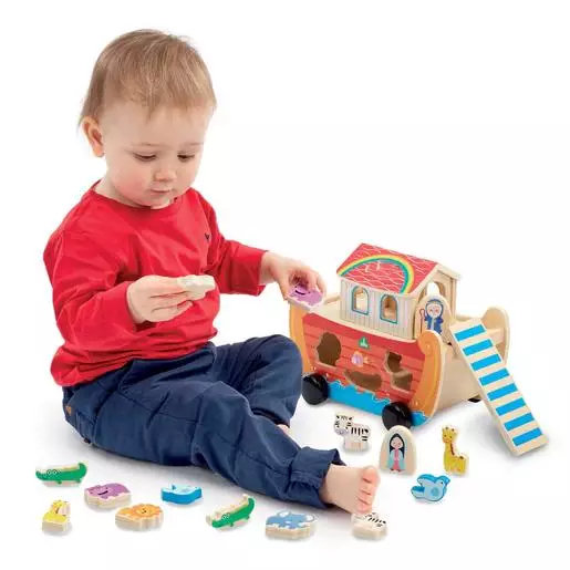 ELC Wooden Noah's Ark Shape Sorter - Mainan Edukasi Penyortir Bentuk Anak