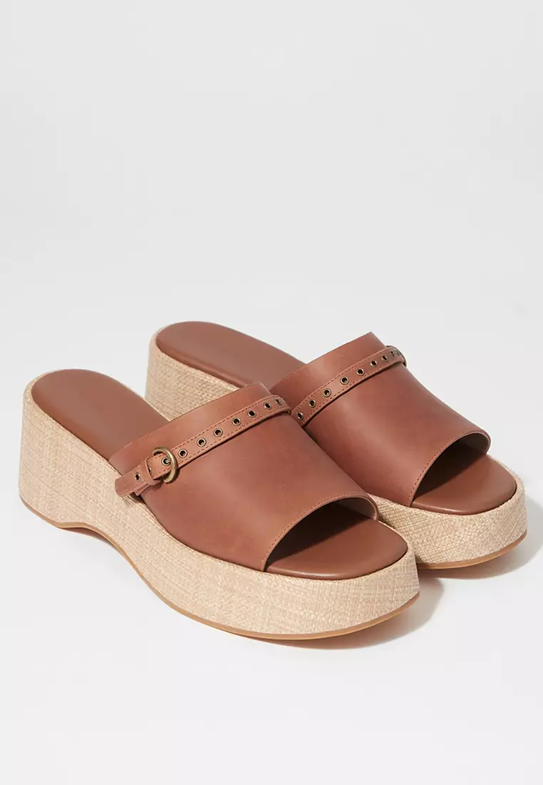 Suede Platform Mules