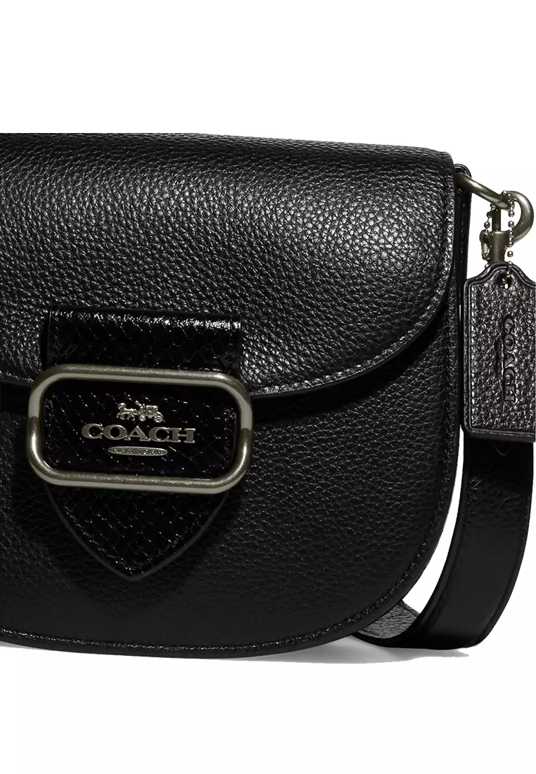 Coach black saddle bag sale