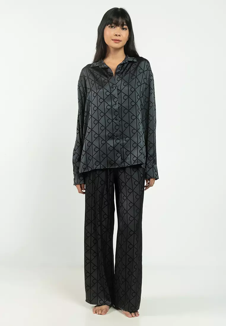 Satin Sheen Print Pyjama Pants - Calvin Klein Underwear