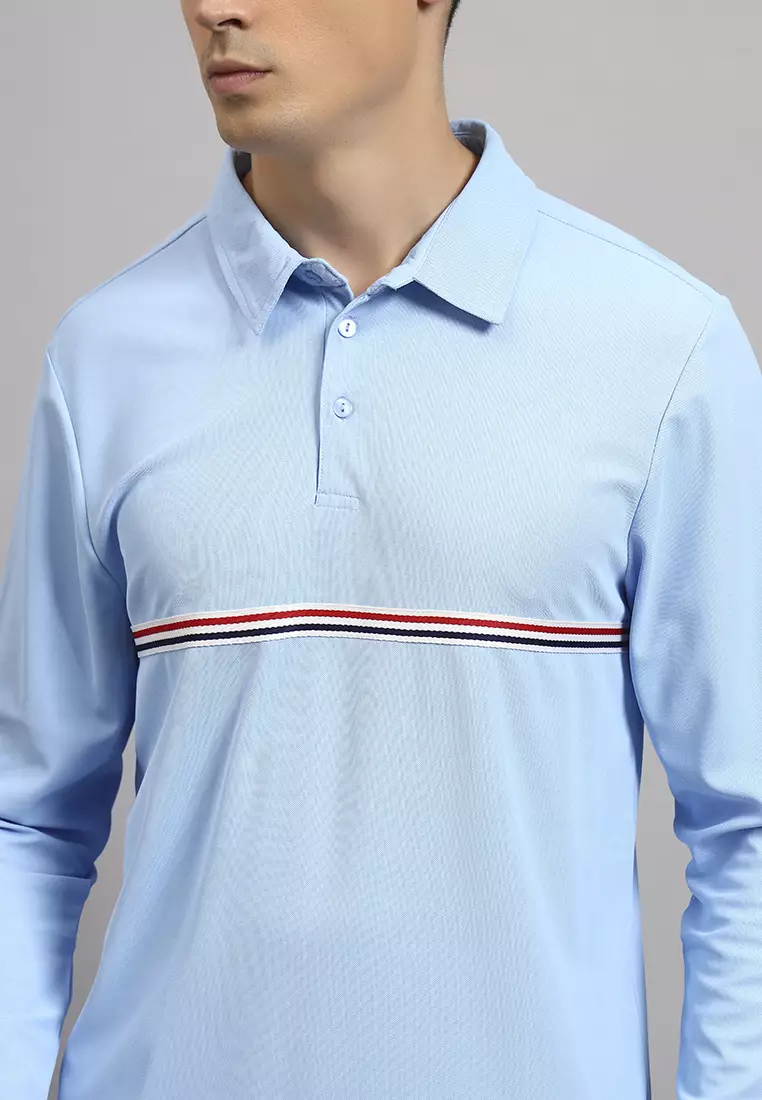 Men's Stride Oxford Versatile Active Workday Blue Tshirt