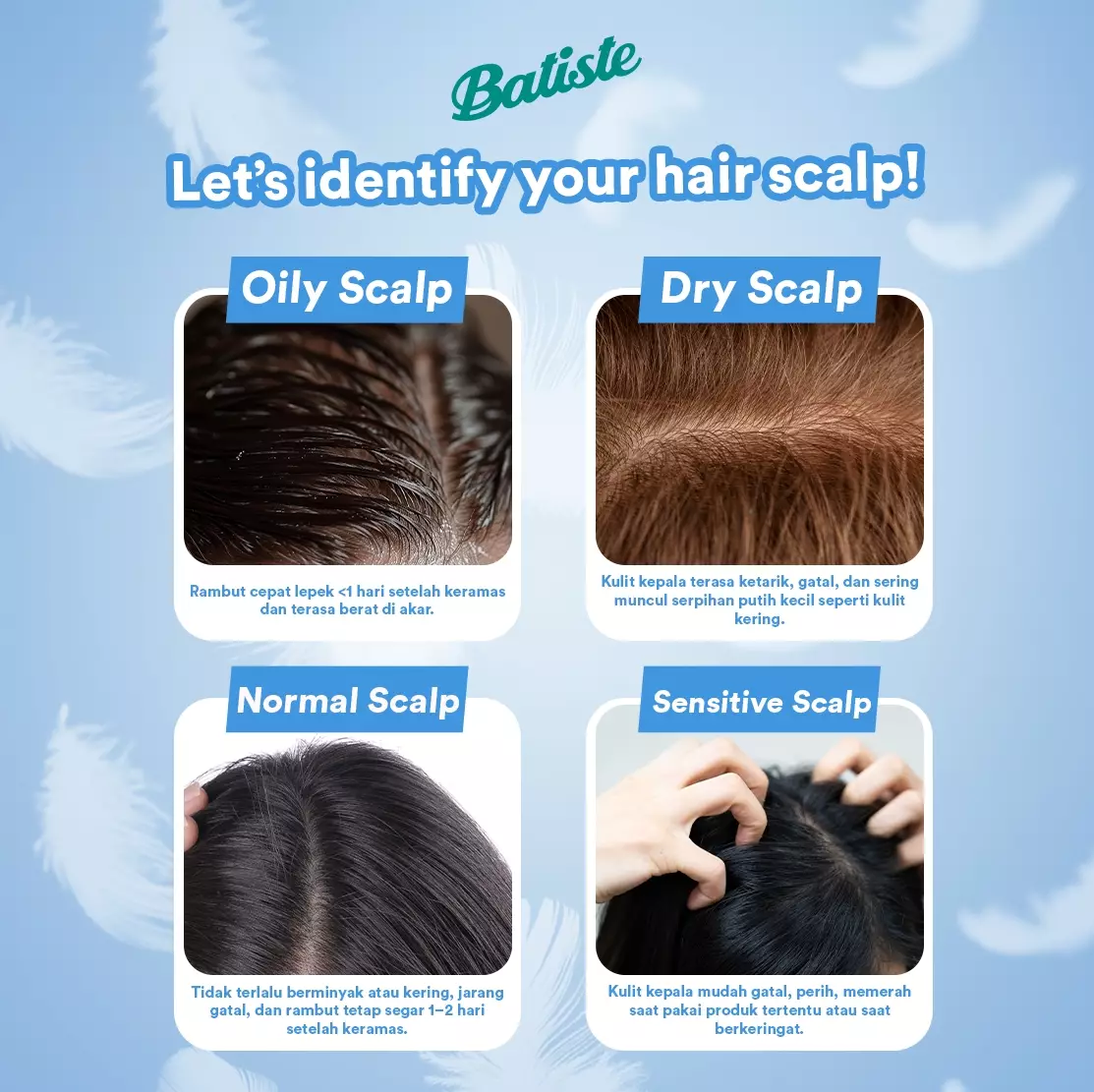 Batiste Sensitive Scalp Fragrance Free Dry Shampoo 200ml (Untuk Kulit Kepala Sensitive)