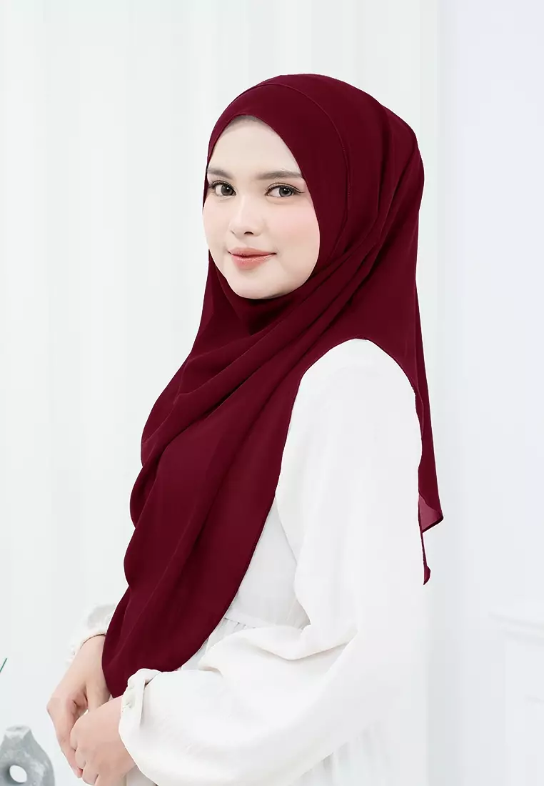 HIJAB INSTAN ZHAZA - DEEP MAROON