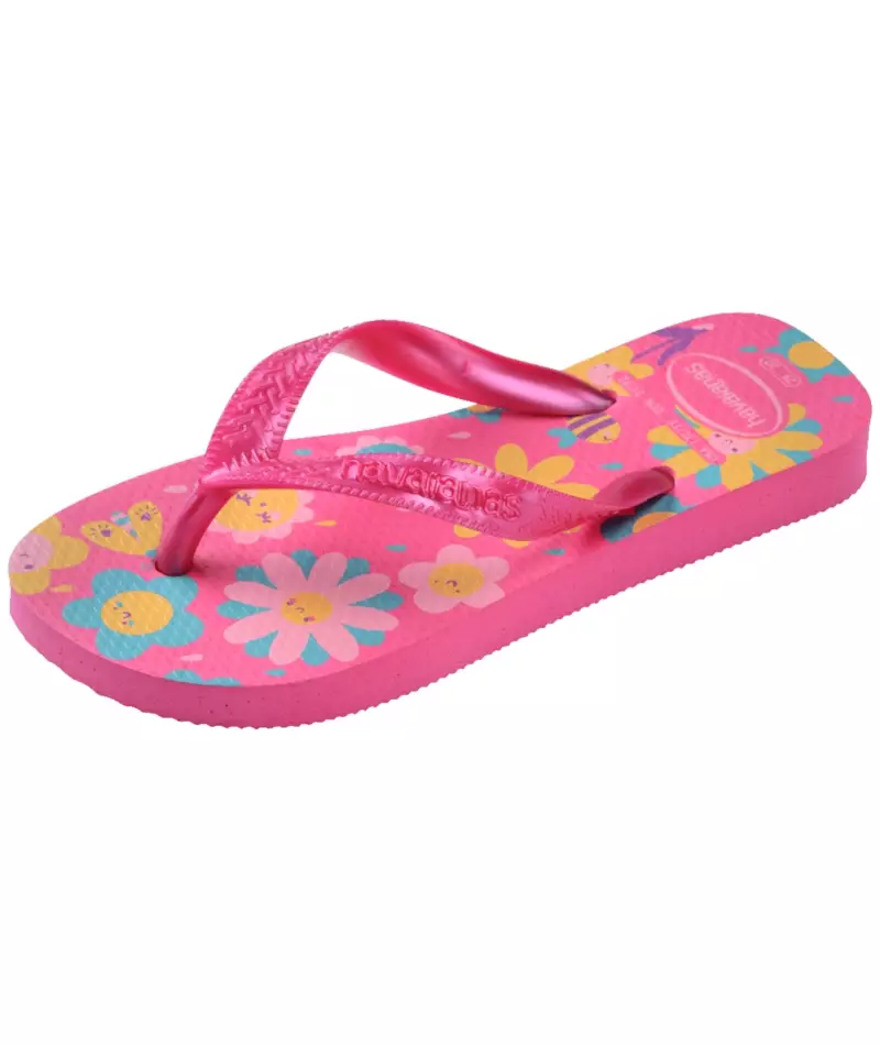 Havaianas 2933 - Kids Flores Rosa Flux/Rosa Gum - Sandal Anak