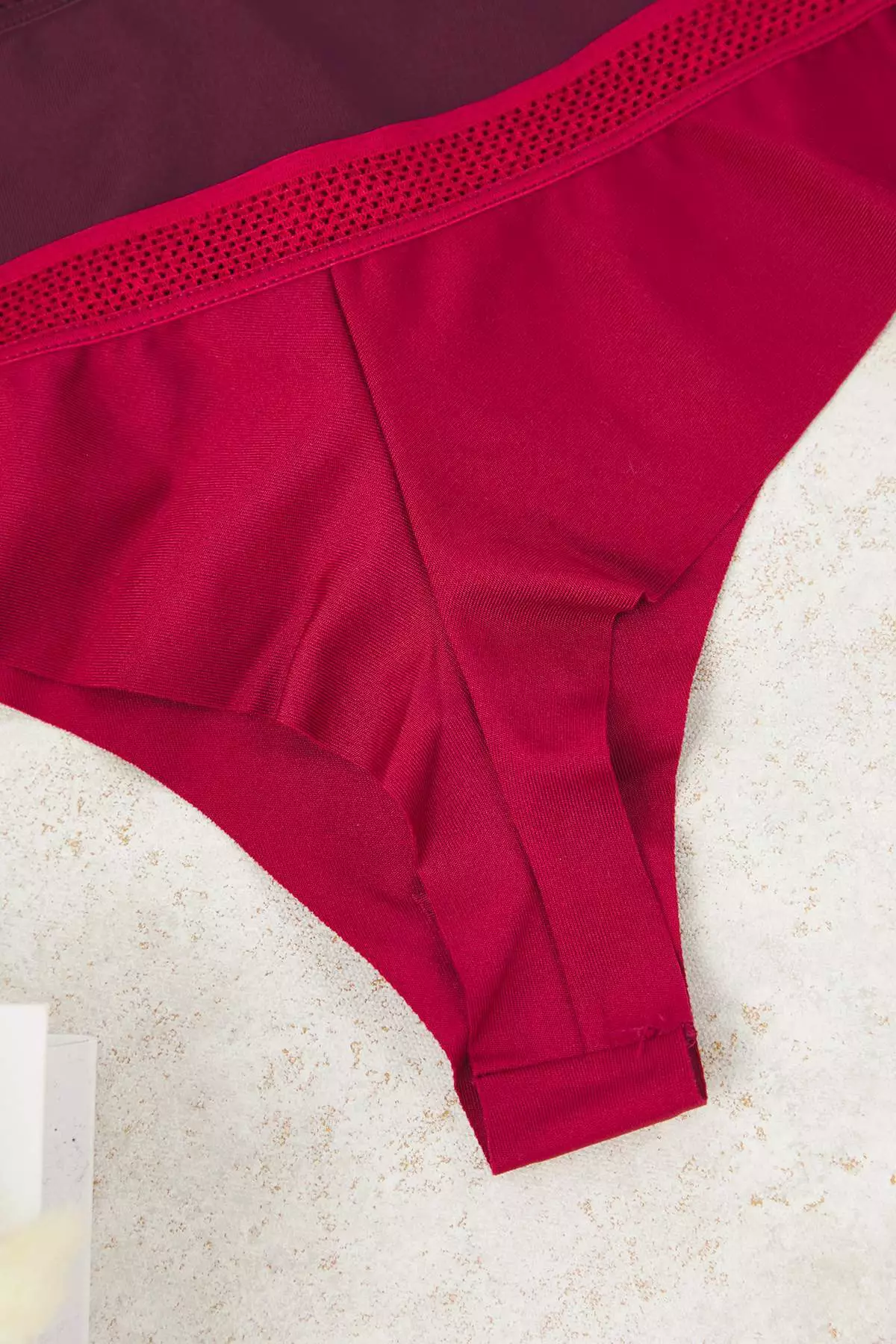 Multicolored 5-Pack Micro Lace Detailed Thong Knitted Panties