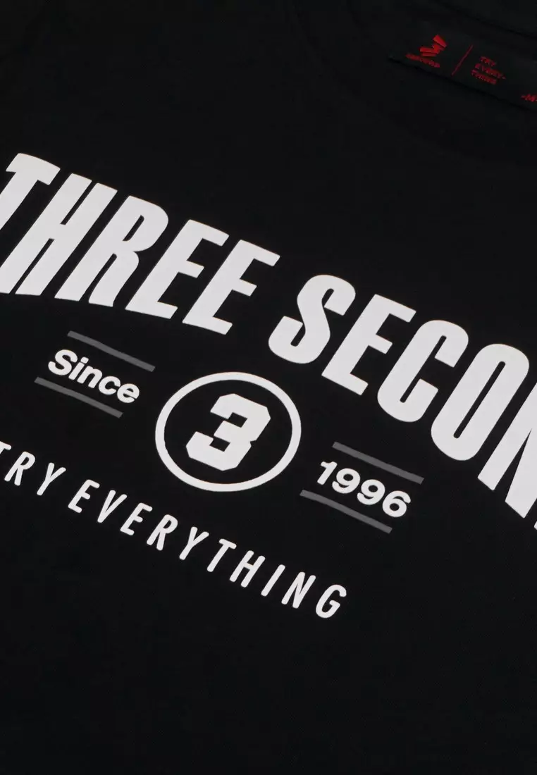 3Second Men's T-Shirt Short Sleeve Davinci Cotton Lightweight 1996 Script C390324