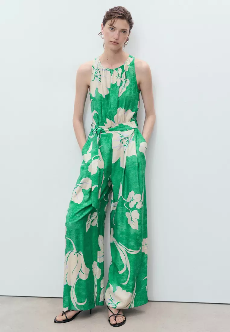Belt Printed Jumpsuit