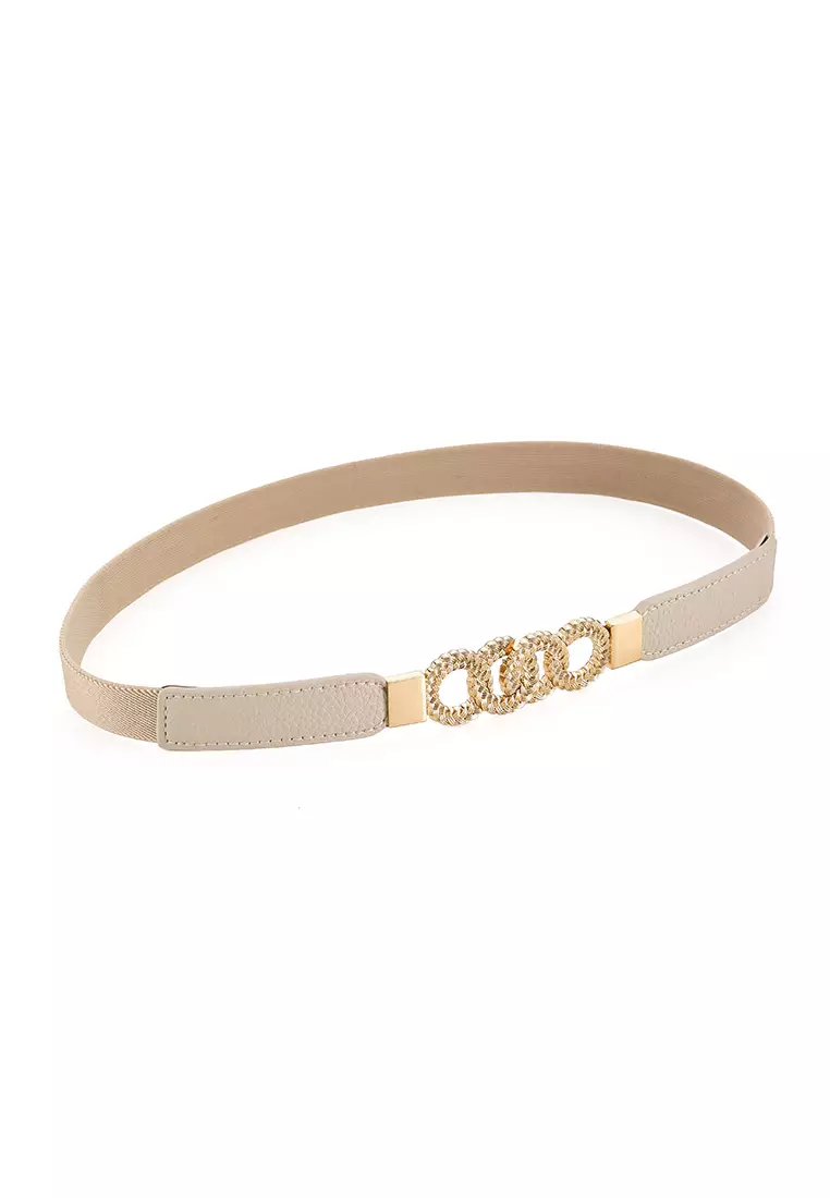 GYKACO ELISA Beige - Ikat Pinggang Wanita - Fashion Belt \/ Sabuk