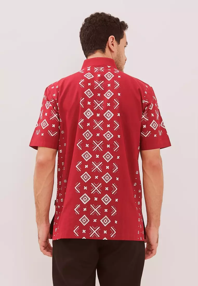 Signature Hadinata Batik Pria Kemeja Pendek Cap Furing Harsika