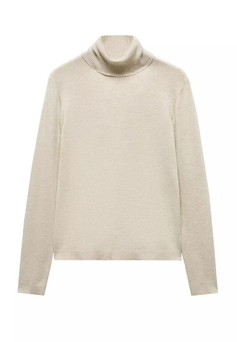 Mango Fine-Knit Turtleneck Sweater 2024, Buy Mango Online