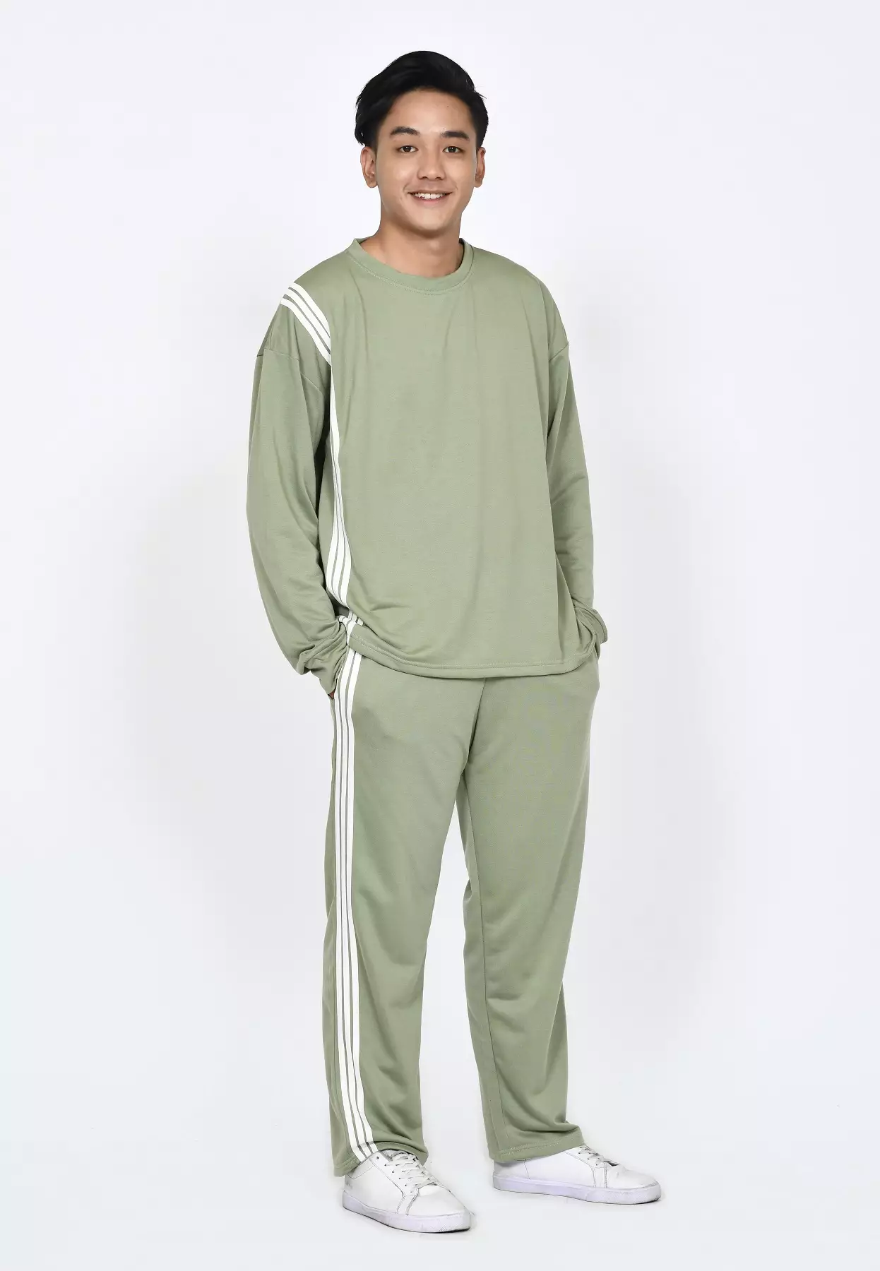 Tristan Set Sporty Wear MINT- Setelan Training Pria Running Gym Casual Sport
