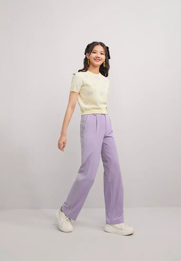 Sporty Long Pants with Side Stripes