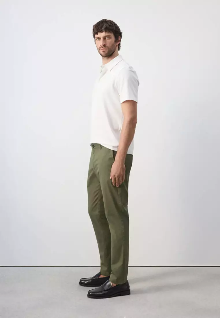 Prato Cropped Tapered Chino Trousers