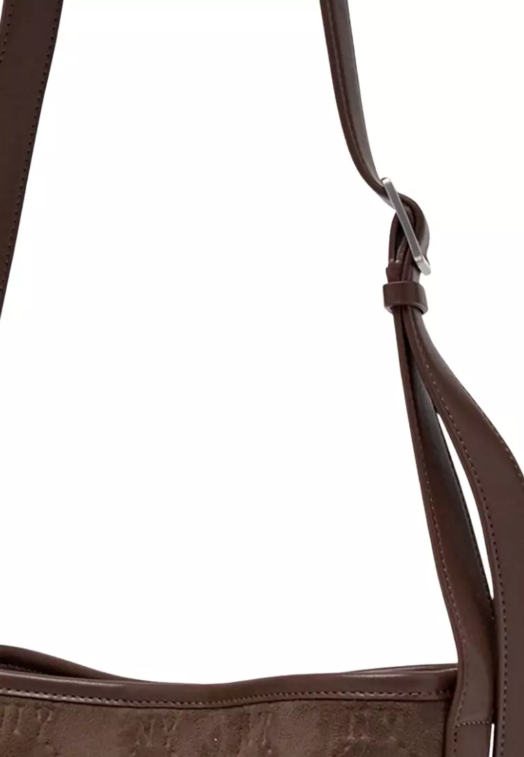 Monogram Suede Bucket Bag - NY Brown