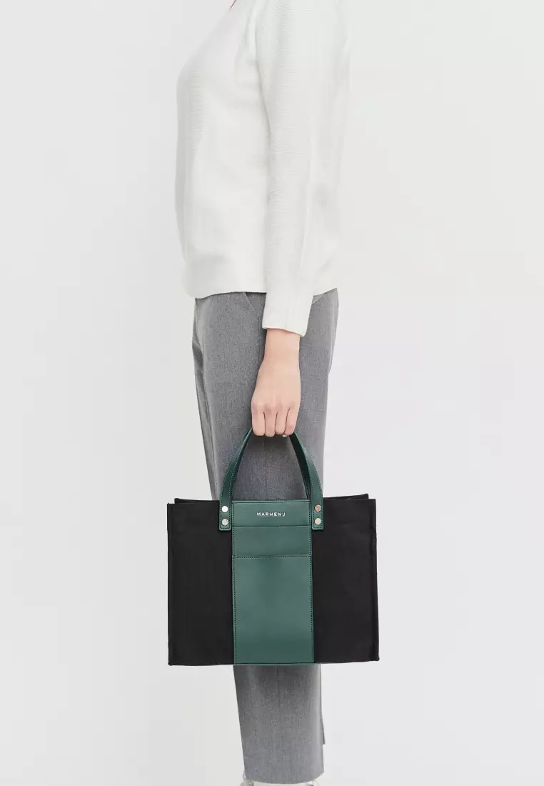 KAI Canvas Vegan Leather Crossbody Bag Urban Khaki