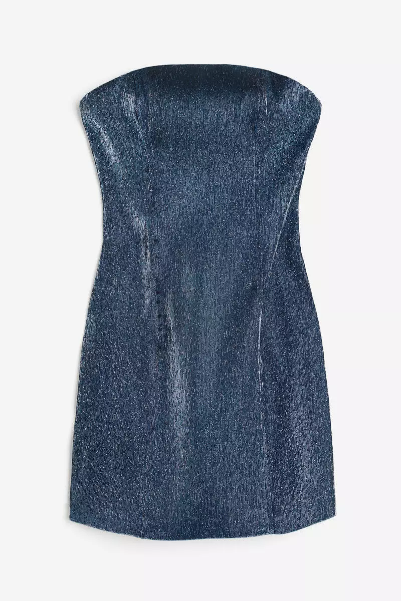 blue glitter dress h&m Buy Shimmering bandeau 2026 Online Chest of Drawers