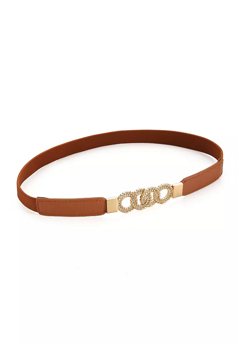 GYKACO ELISA Coffee - Ikat Pinggang Wanita - Fashion Belt \/ Sabuk