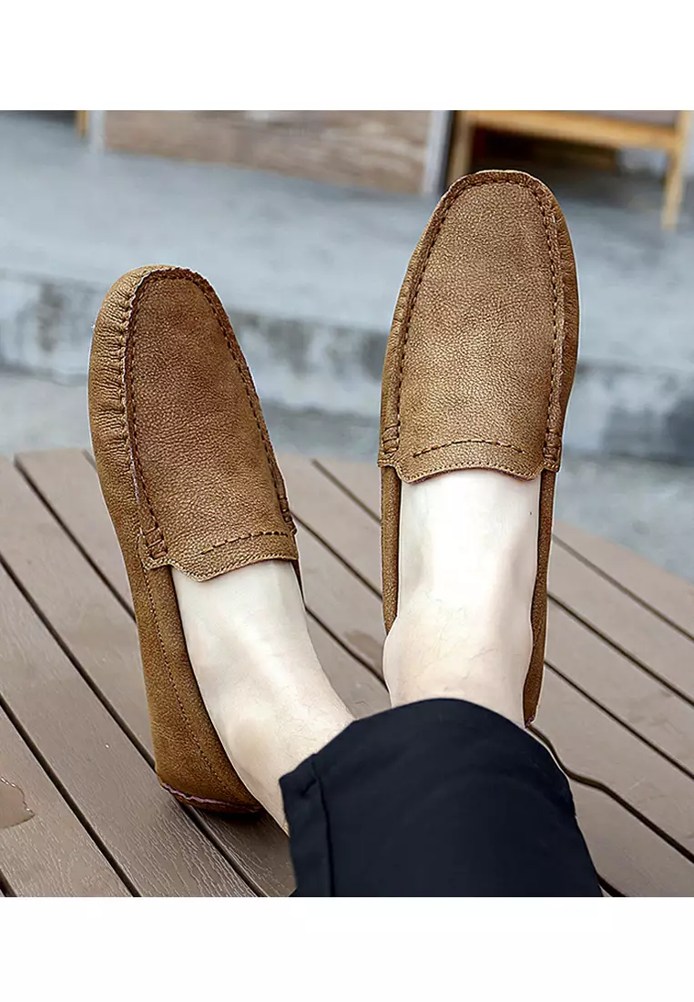 真牛皮英倫風帆船鞋YY3011