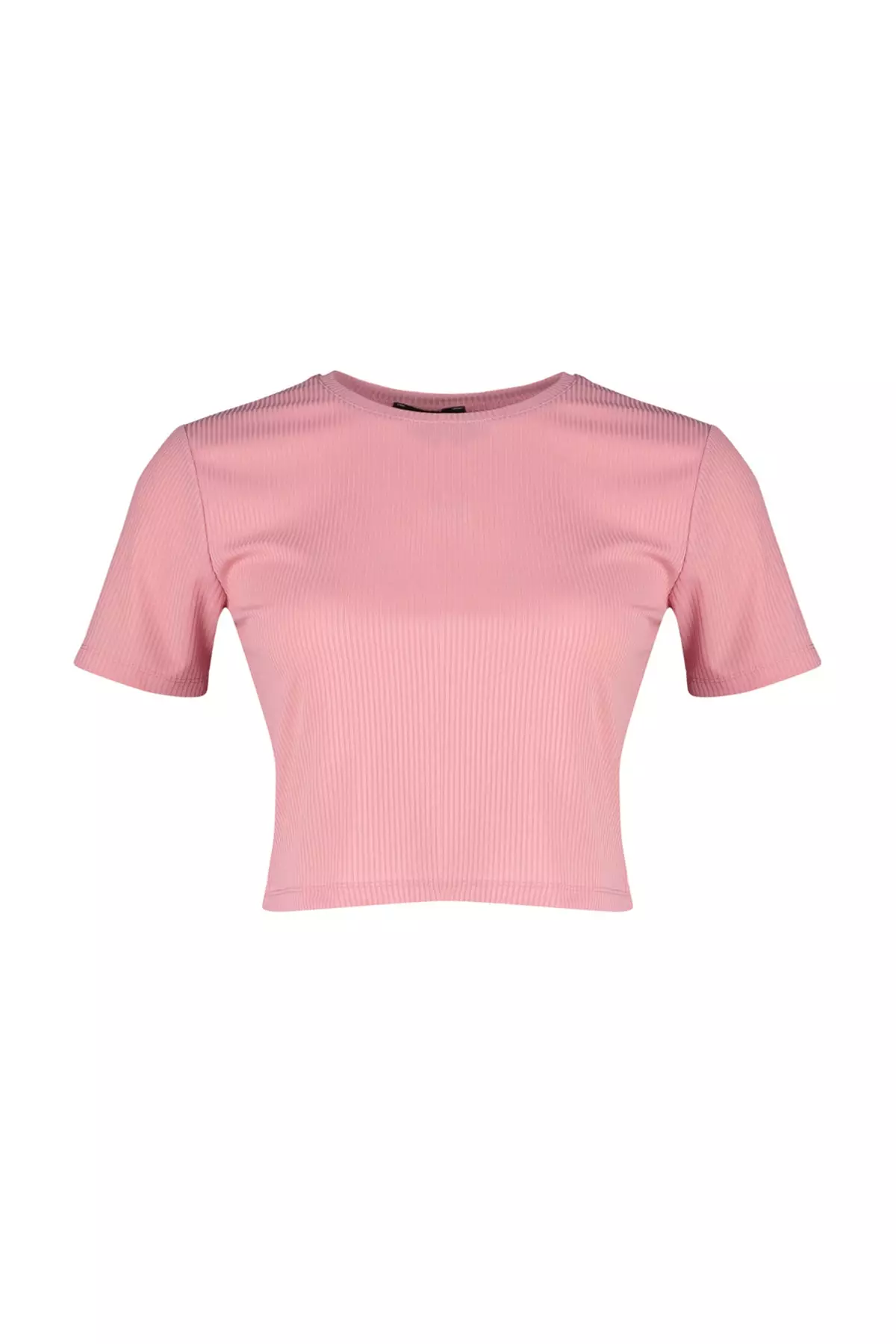 Plus Size Crop Knitted T-Shirt