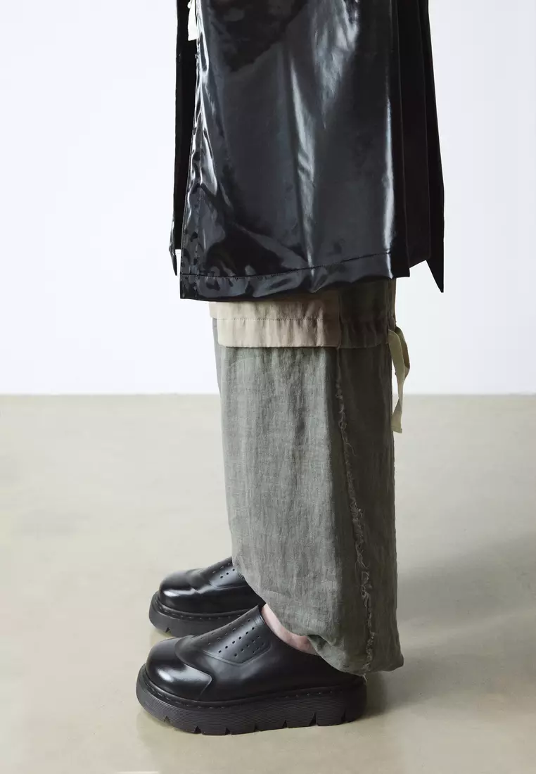 14XX VENT XX02 Smooth Leather Mules Black Sandals Men