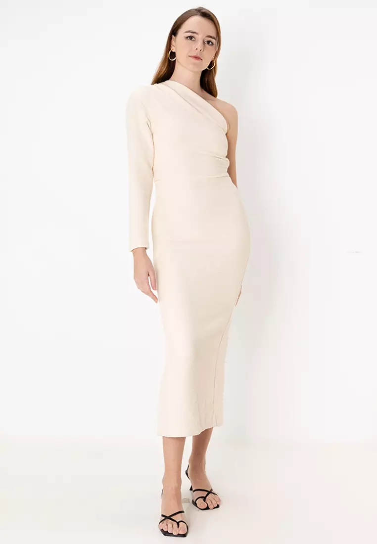 ZARA One Shoulder Slit Midi Dress 2025 | Buy ZARA Online