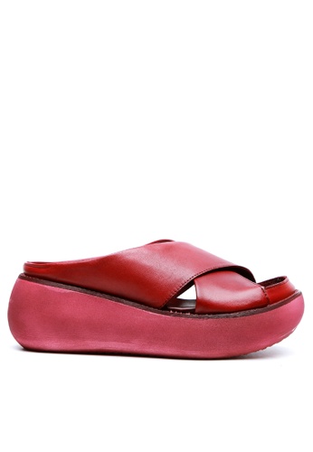 Twenty Eight Shoes red Platform Leather Casual Slipper QB183-28 82906SH821E9BDGS_1