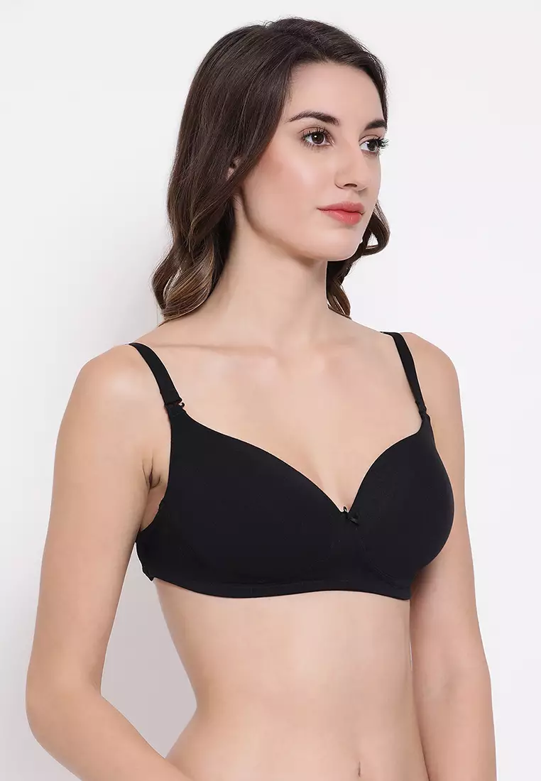 Buy CLOVIA Black Non Wired Multiway Straps Lightly Padded Women's Every Day  Bra