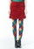 United Colors of Benetton red Miniskirt in Stretch Velvet AFA40AAB9DD6DAGS_1