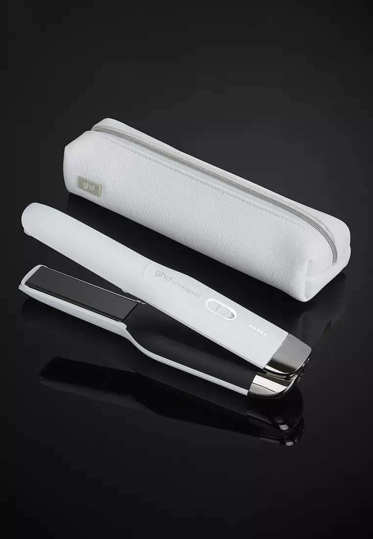Unplugged Cordless Hair Straightener in Matte White - On the go cordless styler for 65% more shine*